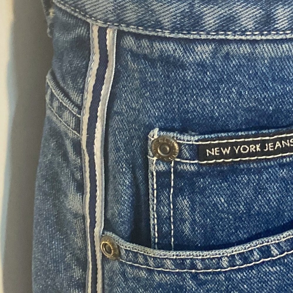New York & Company SZ 8 Blue Jean Denim Skirt Classic Vintage - Picture 5 of 8